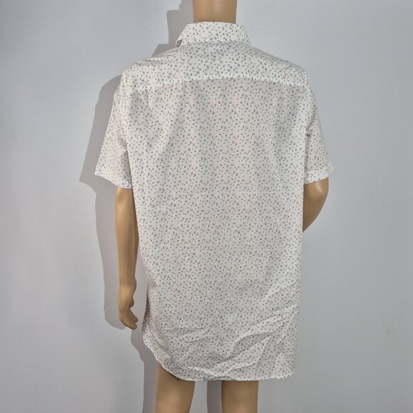 Perry Ellis Men's Size XLT Tall Shirt Short Sleeve button Up  White Stretch (01) - Picture 4 of 10